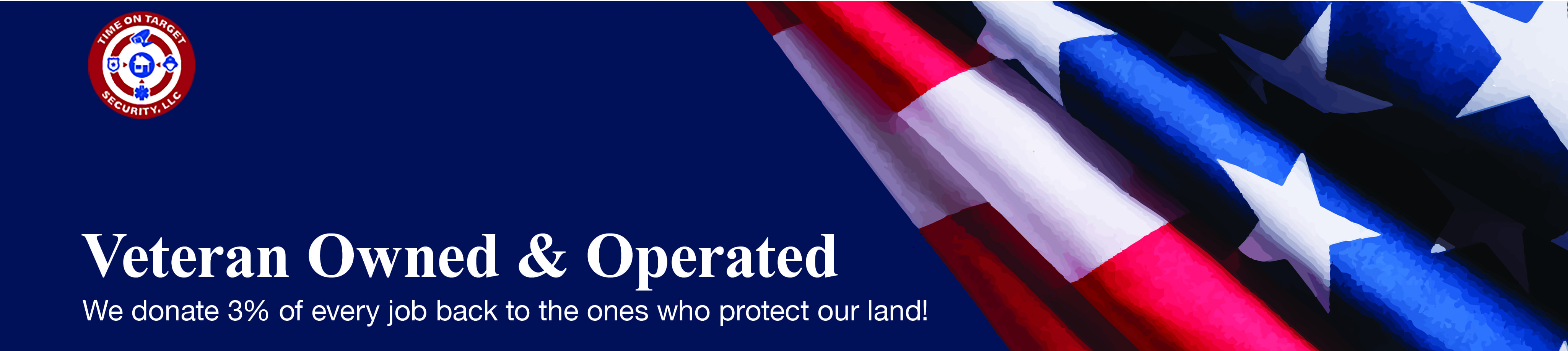 American flag image representing veteran owner and operated.